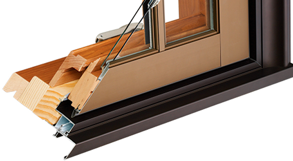 aluminum clad wood window cut-a-way